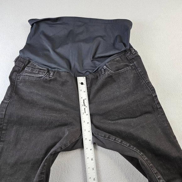 Gap 1969 Maternity Resolution True Skinny Jeans 32r Black Light Wash Casual - Picture 4 of 14